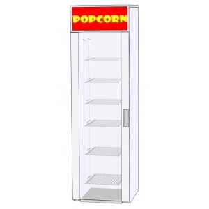 Self-Service Popcorn and Nacho Display Warmer, 6 shelves, L 0,6m